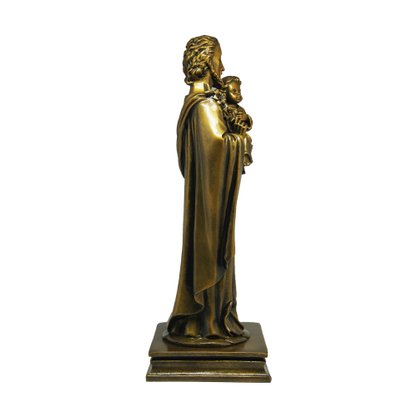 Imagem de São José em Mármore com Pintura Bronze - 30 cm