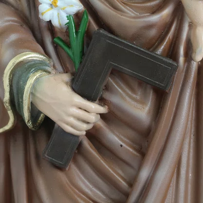 Imagem de São José Menino Jesus com Globo de Resina Nacional - 31 cm