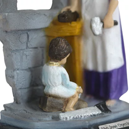 Imagem de São José Operário com Menino Jesus de Resina Nacional - 16 cm