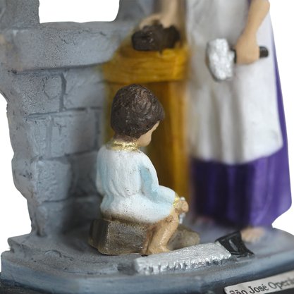 Imagem de São José Operário com Menino Jesus de Resina Nacional - 16 cm