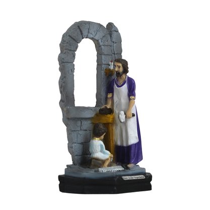 Imagem de São José Operário com Menino Jesus de Resina Nacional - 16 cm