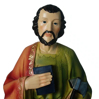 Imagem de São Judas Tadeu com Machado de Resina Importada 40 cm