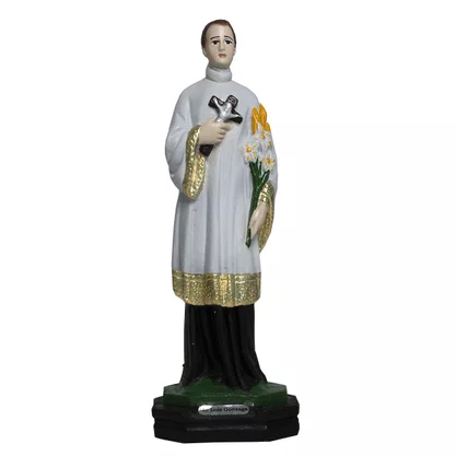 Imagem de São Luís Gonzaga de Resina Nacional - 20 cm