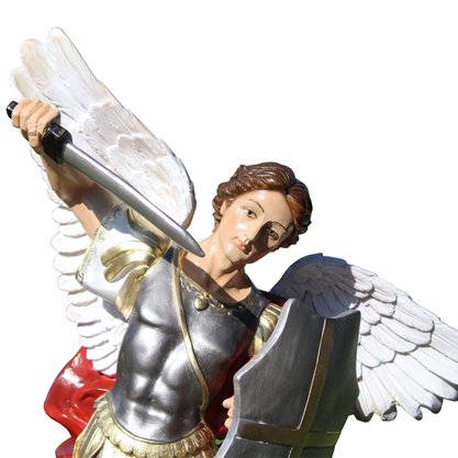 Imagem de São Miguel  Arcanjo de Resina Nacional - 62 cm