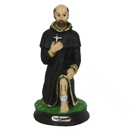 Imagem de São Peregrino de Resina Nacional - 12 cm