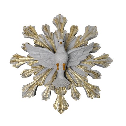 Divino Espírito Santo de Parede em Resina Nacional - 18,5 cm x 19 cm