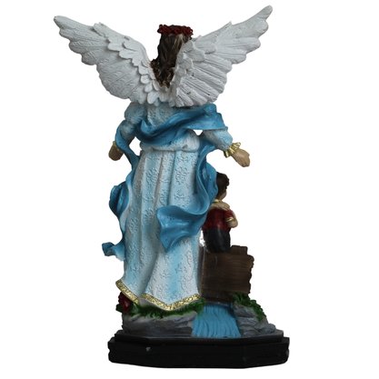 Imagem do Anjo da Guarda Azul de Resina Nacional - 28 cm