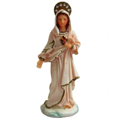 Imagem do Imaculado Coração de Maria de Resina Importada - 10 cm