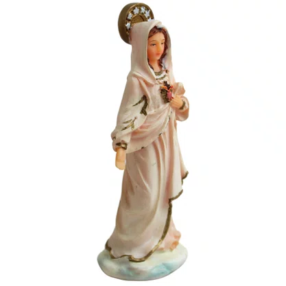 Imagem do Imaculado Coração de Maria de Resina Importada - 10 cm