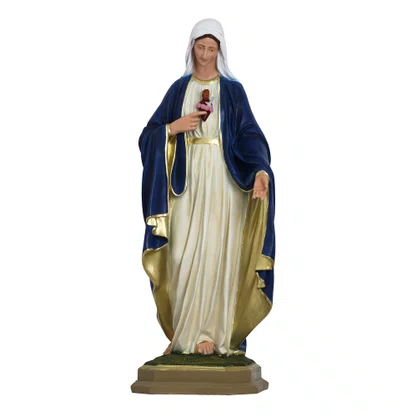 Imagem do Imaculado Coração de Maria de Resina Nacional - 1,05 mt