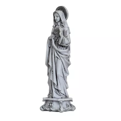 Imagem do Imaculado Coração de Maria Mármore - 57 cm