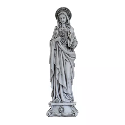 Imagem do Imaculado Coração de Maria Mármore - 57 cm