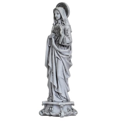 Imagem do Imaculado Coração de Maria Mármore - 57 cm