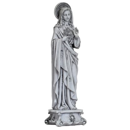 Imagem do Imaculado Coração de Maria Mármore - 57 cm