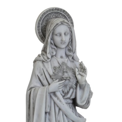 Imagem do Imaculado Coração de Maria Mármore - 57 cm
