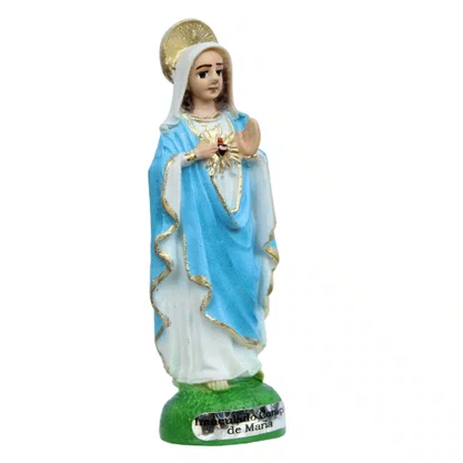 Imagem do Imaculado Coração de Maria Resina Nacional - 7 cm 