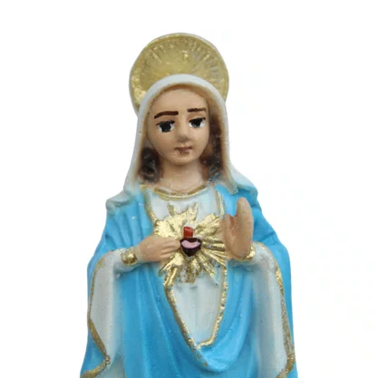 Imagem do Imaculado Coração de Maria Resina Nacional - 7 cm 