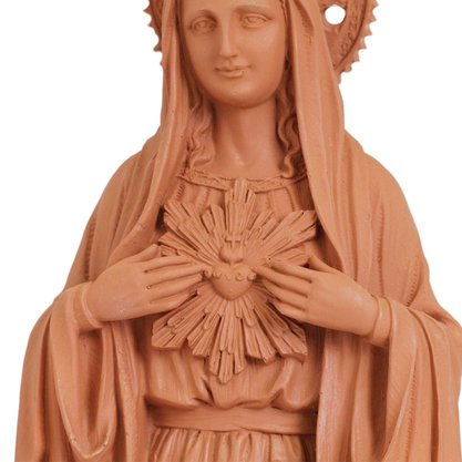 Imagem do Imaculado Coração de Maria em Terracota Resinada - 30 cm