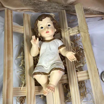 Imagem do Menino Jesus de Resina Importada - 32 cm
