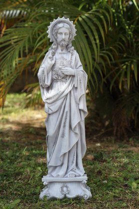 Imagem do Sagrado Coração de Jesus de Mármore - 57 cm