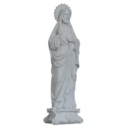Imagem do Sagrado Coração de Jesus de Mármore Natural - 57 cm