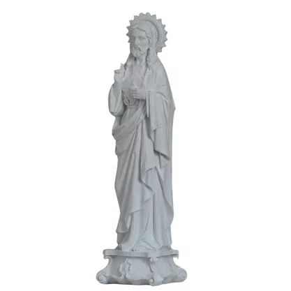 Imagem do Sagrado Coração de Jesus de Mármore Natural - 57 cm