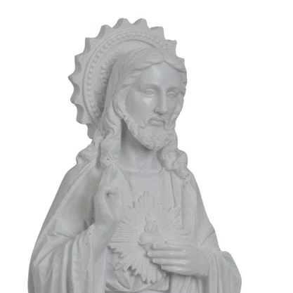 Imagem do Sagrado Coração de Jesus de Mármore Natural - 57 cm