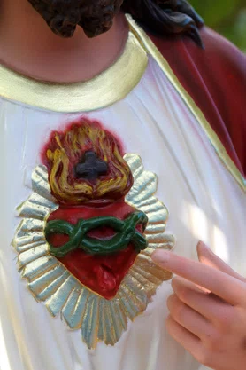 Imagem do Sagrado Coração de Jesus de Resina Nacional - 110 cm