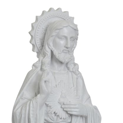 Imagem do Sagrado Coração de Jesus de Mármore Natural - 57 cm