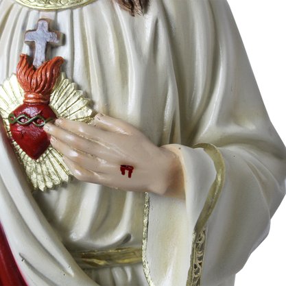Imagem do Sagrado Coração de Jesus Resina Nacional - 65 cm