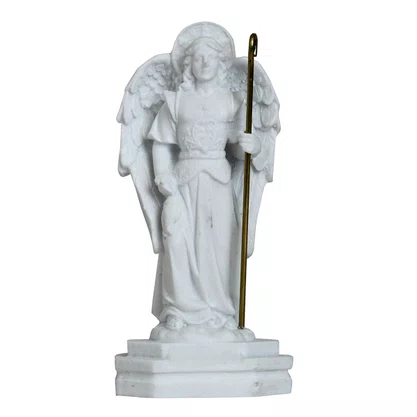 Imagem Dos Três Arcanjos Mármore Branco - 17 Cm