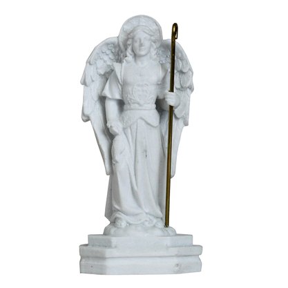 Imagem Dos Três Arcanjos Mármore Branco - 17 Cm