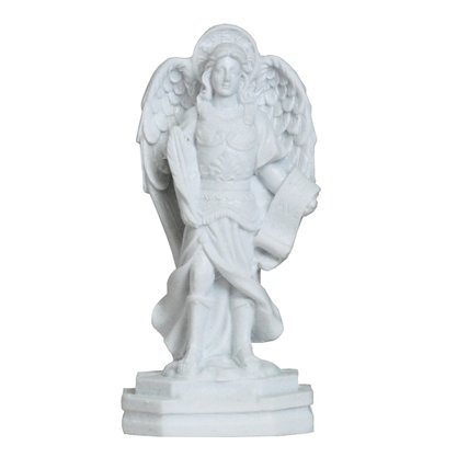 Imagem Dos Três Arcanjos Mármore Branco - 17 Cm