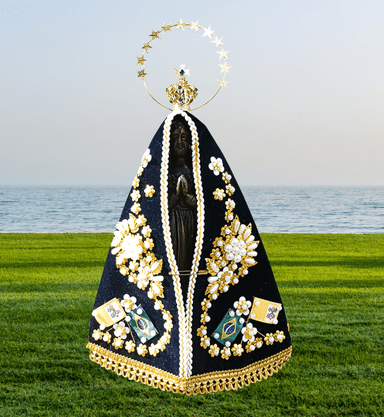 Imagem Fac-símile de Nossa Senhora Aparecida de Resina Nacional - 13,5 cm