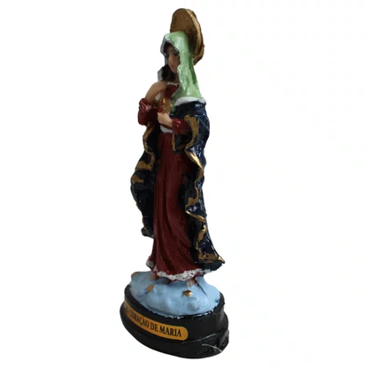 Imagem Imaculado Coração de Maria de Resina - 12 cm