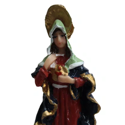 Imagem Imaculado Coração de Maria de Resina - 12 cm