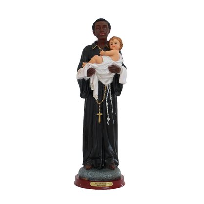 Imagem São Benedito de Resina Importada - 40 cm