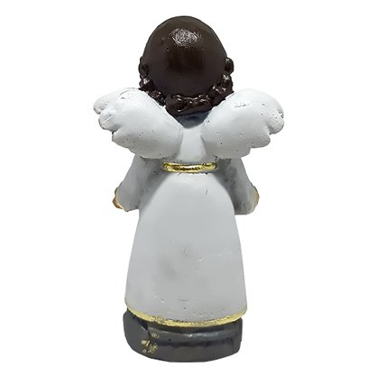 Imagem Infantil de Anjo da Guarda de Resina Nacional - 12,5 cm