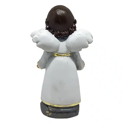 Imagem Infantil de Anjo da Guarda de Resina Nacional - 12,5 cm