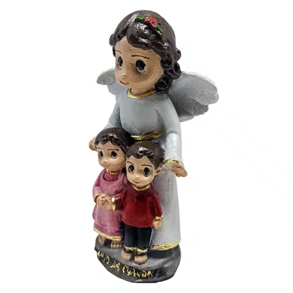 Imagem Infantil de Anjo da Guarda de Resina Nacional - 12,5 cm