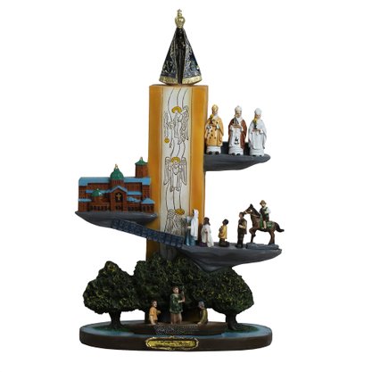 Imagem Jornada Sagrada de Nossa Senhora Aparecida de Resina - 40 cm