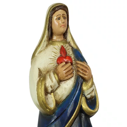 Imagem de Madeira Imaculado Coração de Maria - 59 cm