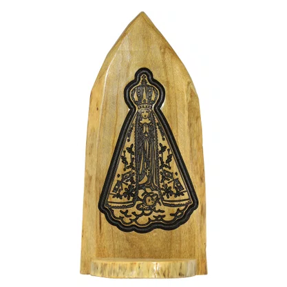 Suporte de Parede Madeira Nossa Senhora Aparecida - 73 cm x 34 cm