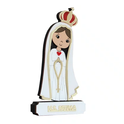 Imagem MDF de Nossa Senhora de Fátima Color - 17 cm