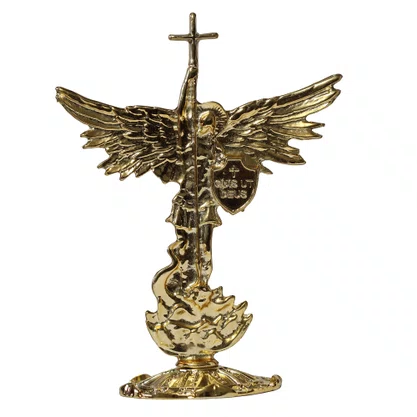 Imagem de Metal Arcanjo São Miguel Dourado - 11 cm