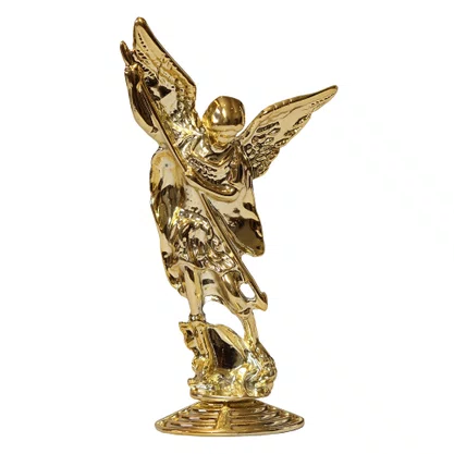Imagem de Metal Arcanjo São Miguel Dourado - 7,5 cm
