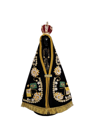Imagem Nacional de Resina Nossa Senhora Aparecida com Led 37cm