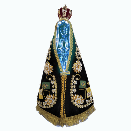 Imagem Nacional de Resina Nossa Senhora Aparecida com Led 37cm