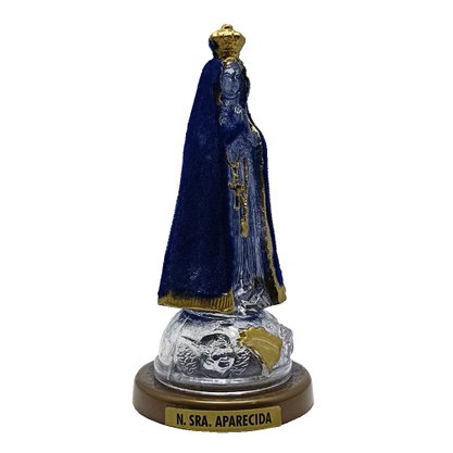 Imagem de Nossa Senhora Aparecida em Acrílico e Manto - 12 cm