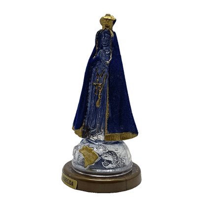 Imagem de Nossa Senhora Aparecida em Acrílico e Manto - 12 cm